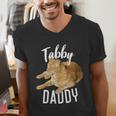 Tabby Daddy Cat Lover Saying Graphic Men's V-Neck T-Shirt