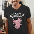Im Only Talking To My Axolotl Today Salamander Introvert Men's V-Neck T-Shirt Im Only Talking To My Axolotl Today Salamander Introvert Men's V-Neck T-Shirt