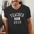 Teacher Established 2018 Shirt For Teacher Graduation Men Women Men's V-Neck T-Shirt