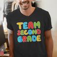 Team Second Grade Shirt 2nd Grade Back To School Graduation Men's V-Neck T-Shirt