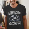 Tee Styley Mechanic Dad Novelty Small Men's V-Neck T-Shirt