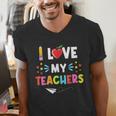 Teens Graduation I Heart My Teacher I Love My Teachers Men's V-Neck T-Shirt