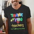 Thank You Teacher Appreciation Graduation Men Women Kids Men's V-Neck T-Shirt