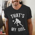 That's My Girl Volleyball Dad Of A Volleyball Player Father Men's V-Neck T-Shirt