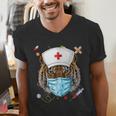 Tiger Nurse RN ER Nursing School Graduation Men's V-Neck T-Shirt