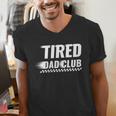 Tired Dad Club Maze Track Back 2 Sided Men's V-Neck T-Shirt Tired Dad Club Maze Track Back 2 Sided Men's V-Neck T-Shirt