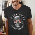 Toilet Destroyer Poop Jokes Dad Humor Poop Diarrhea Men's V-Neck T-Shirt Toilet Destroyer Poop Jokes Dad Humor Poop Diarrhea Men's V-Neck T-Shirt