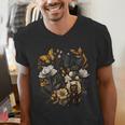 Tortie Cat Owner Flowers Tortie Cat Mom Tortie Cat Dad Men's V-Neck T-Shirt