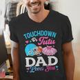 Touchdown Or Tutu Dad Loves You Gender Reveal Family Men's V-Neck T-Shirt