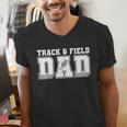 Track & Field Dad Sport Fathers Day Boys Men's V-Neck T-Shirt