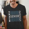 Track Senior Night Track Senior 2025 Graduation 50 Men's V-Neck T-Shirt