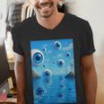 Trippy Weirdcore Frutiger Aero Surreal Eyeballs Y2K Men's V-Neck T-Shirt