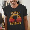 Trophy Husband For Cool Father Or Dad Men's V-Neck T-Shirt Trophy Husband For Cool Father Or Dad Men's V-Neck T-Shirt