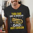 Tuba Player Men Dad Grandpa Marching Band Brass Tubist Men's V-Neck T-Shirt