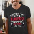 Tuxedo Cat Owner Tuxedo Cat Dad Tuxedo Cat Mom Men's V-Neck T-Shirt