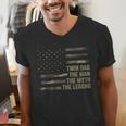 Twin Dad Camo USA Flag Twin Dad The Man The Myth The Legend Men's V-Neck T-Shirt