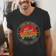 I Have Two Titles Dad & Grandpa I Rock Them Both For Grandpa Men's V-Neck T-Shirt I Have Two Titles Dad & Grandpa I Rock Them Both For Grandpa Men's V-Neck T-Shirt