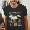 Unicorn Kindergarten Graduation Shirt Girls Men's V-Neck T-Shirt
