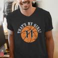 Unique That's My Girl 11 Basketball Player Mom Or Dad Men's V-Neck T-Shirt
