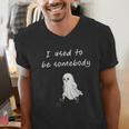 I Used To Be Somebody Nostalgia Halloween Spooky Season Men's V-Neck T-Shirt I Used To Be Somebody Nostalgia Halloween Spooky Season Men's V-Neck T-Shirt