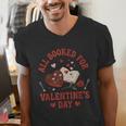 Valentines All Booked For Valentines Book Lover Girl Teacher Men's V-Neck T-Shirt
