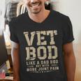 Vet BOD Like A Dad Bob Military Veteran Humor Men's V-Neck T-Shirt