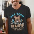 Vet Tech Veterinary Technician Graduation Ruff Idea Men's V-Neck T-Shirt