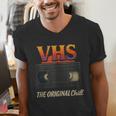 VHS Tape Nostalgia Old School Technology Humor Men's V-Neck T-Shirt VHS Tape Nostalgia Old School Technology Humor Men's V-Neck T-Shirt