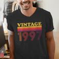 Vintage 1997 Retro Style 90's Born Nostalgia Vibes Birthday Men's V-Neck T-Shirt