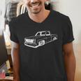 Vintage 73-87 Mini C10 Truck Slammed Graphic Dad Gag Father Men's V-Neck T-Shirt