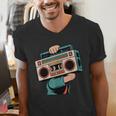 Vintage 80s 90s Retro Boombox Music Hip Hop Nostalgia Party Men's V-Neck T-Shirt Vintage 80s 90s Retro Boombox Music Hip Hop Nostalgia Party Men's V-Neck T-Shirt