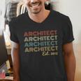 Vintage Architect Est 2018 Graduation 2018 Men's V-Neck T-Shirt