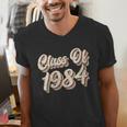 Vintage Class Of 1984 40th Reunion High School Graduation 84 Men's V-Neck T-Shirt