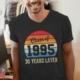 Vintage Class Of 1995 30 Years Later Reunion 30th Graduation Men's V-Neck T-Shirt
