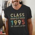 Vintage Class Of 1995 30th Reunion Alumni Graduation Party Men's V-Neck T-Shirt