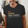 Vintage Dad Grandad Great Grandad i Just Keep Getting Better Men's V-Neck T-Shirt