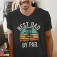 Vintage Disc Golf Dad Best Dad By Par Disk Golf Men's V-Neck T-Shirt Vintage Disc Golf Dad Best Dad By Par Disk Golf Men's V-Neck T-Shirt