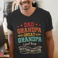 Vintage Great Grandpa For Fathers Day Dad Papa Grandpa Men's V-Neck T-Shirt Vintage Great Grandpa For Fathers Day Dad Papa Grandpa Men's V-Neck T-Shirt