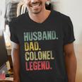 Vintage Husband Dad Colonel Legend Retro T-Shirt Men's V-Neck T-Shirt Vintage Husband Dad Colonel Legend Retro T-Shirt Men's V-Neck T-Shirt