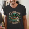Vintage It's Good Luck To Read St Patrick's Day Book Lucky Men's V-Neck T-Shirt Vintage It's Good Luck To Read St Patrick's Day Book Lucky Men's V-Neck T-Shirt