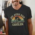 Vintage Jiu Jitsu Dad Just Like A Normal Dad Only Cooler Men's V-Neck T-Shirt Vintage Jiu Jitsu Dad Just Like A Normal Dad Only Cooler Men's V-Neck T-Shirt