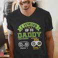 Vintage Leveling Up To Daddy 2026 Soon To Be Dad 2026 Men's V-Neck T-Shirt