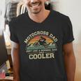 Vintage Motocross Dad Just Like A Normal Dad Only Cooler Men's V-Neck T-Shirt
