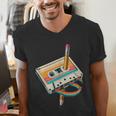 Vintage Pencil Rewind Cassette Tape Nostalgia Party 80s 90s Men's V-Neck T-Shirt