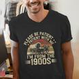 Vintage Please Be Patient With Me I'm From The 1900s Wagon Men's V-Neck T-Shirt