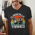 Vintage Retro Classically Trained Video Game 90s Nostalgia Men's V-Neck T-Shirt Vintage Retro Classically Trained Video Game 90s Nostalgia Men's V-Neck T-Shirt