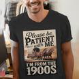 Vintage Saying Please Be Patient With Me I'm From The 1900s Men's V-Neck T-Shirt