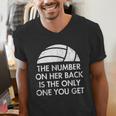 Volleyball Dad MoM Daughter Back Number Men's V-Neck T-Shirt