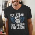 Volleyball Dad Professional Line Judge Volleyball Father Men's V-Neck T-Shirt