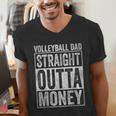 Volleyball Dad Straight Outta Money Men's V-Neck T-Shirt